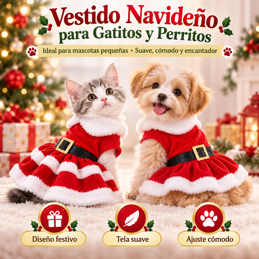 Vestido Navideño para Mascotas | Colección Santa - vista 1