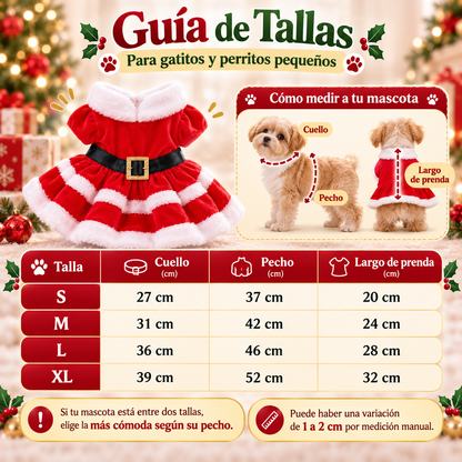 Vestido Navideño para Mascotas | Colección Santa