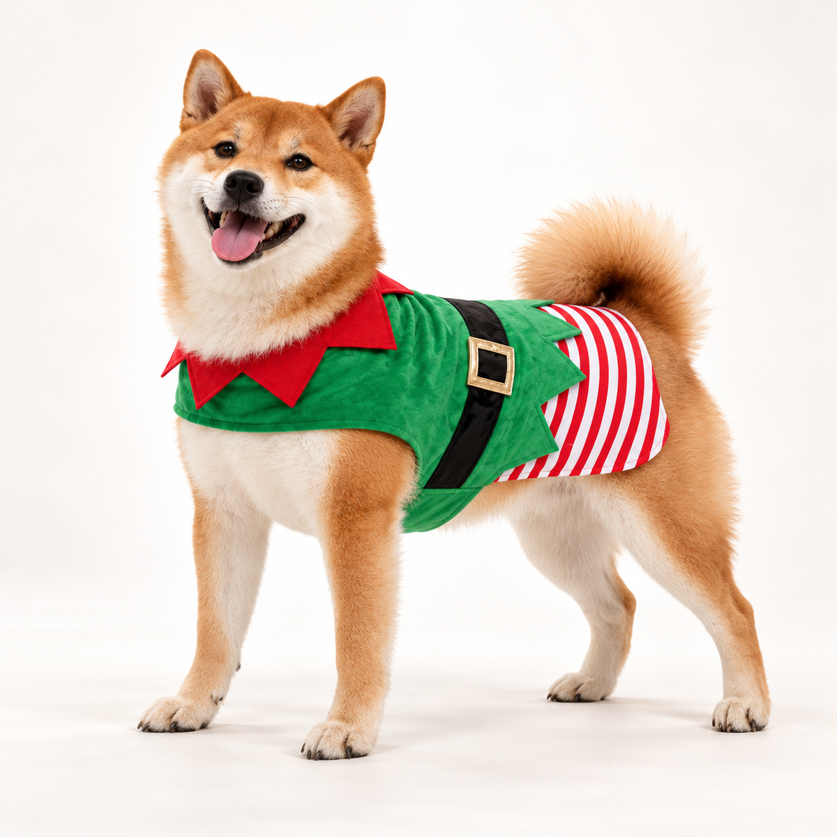 Disfraz de Duende Navideño para Perros y Gatos